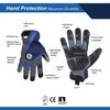 Ge Mechanics Gloves, M, Gray, Blue, Spandex GG411LC